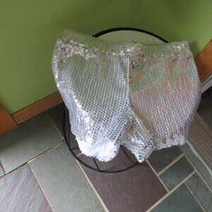 Spirit Silver Sequin Short Shorts